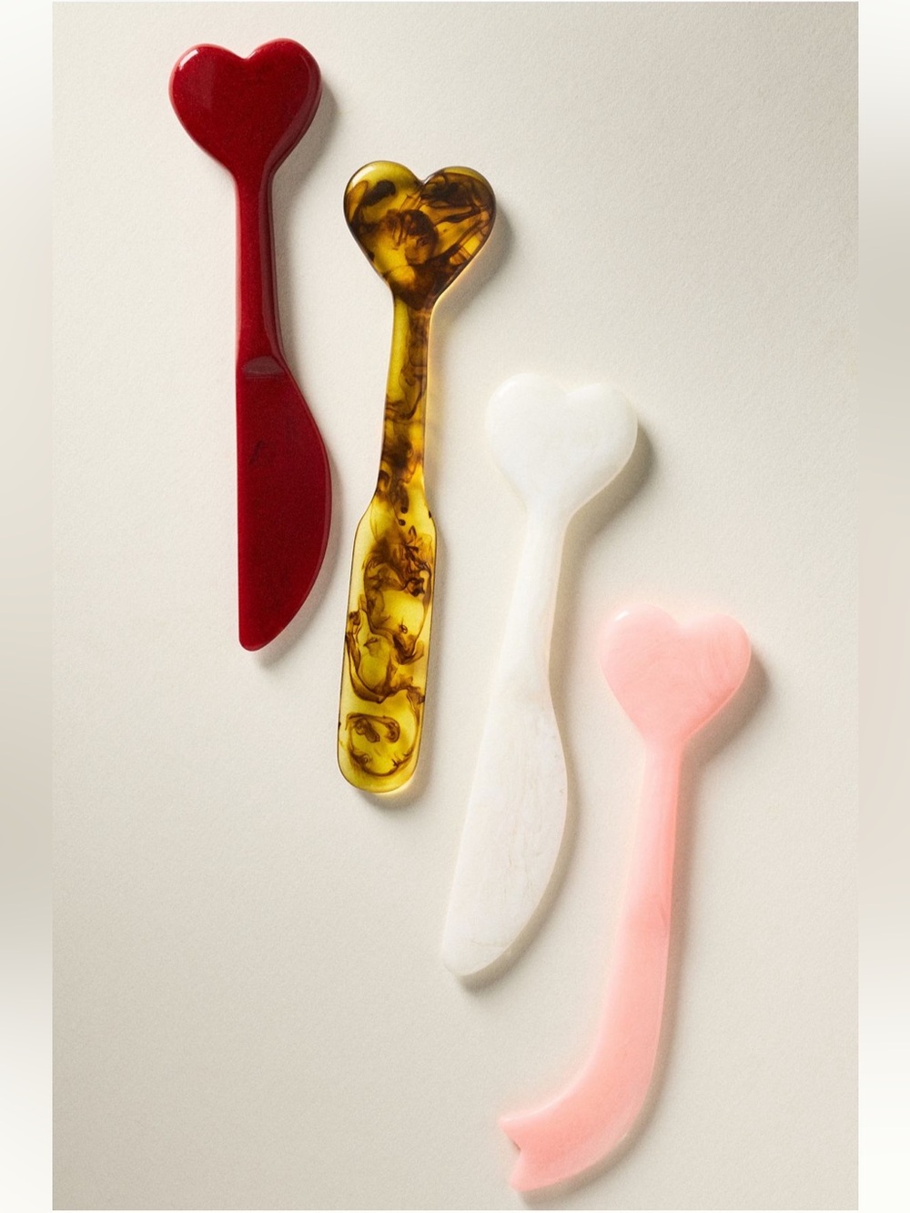 Anthropologie Herzi Resin Cheese Knives, Set of 4